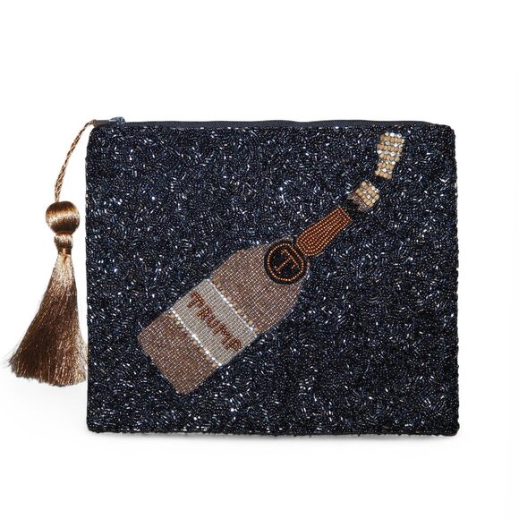 Trump Store "Wine" Glass Beaded Clutch Bag - RARE - Picture 1 of 9